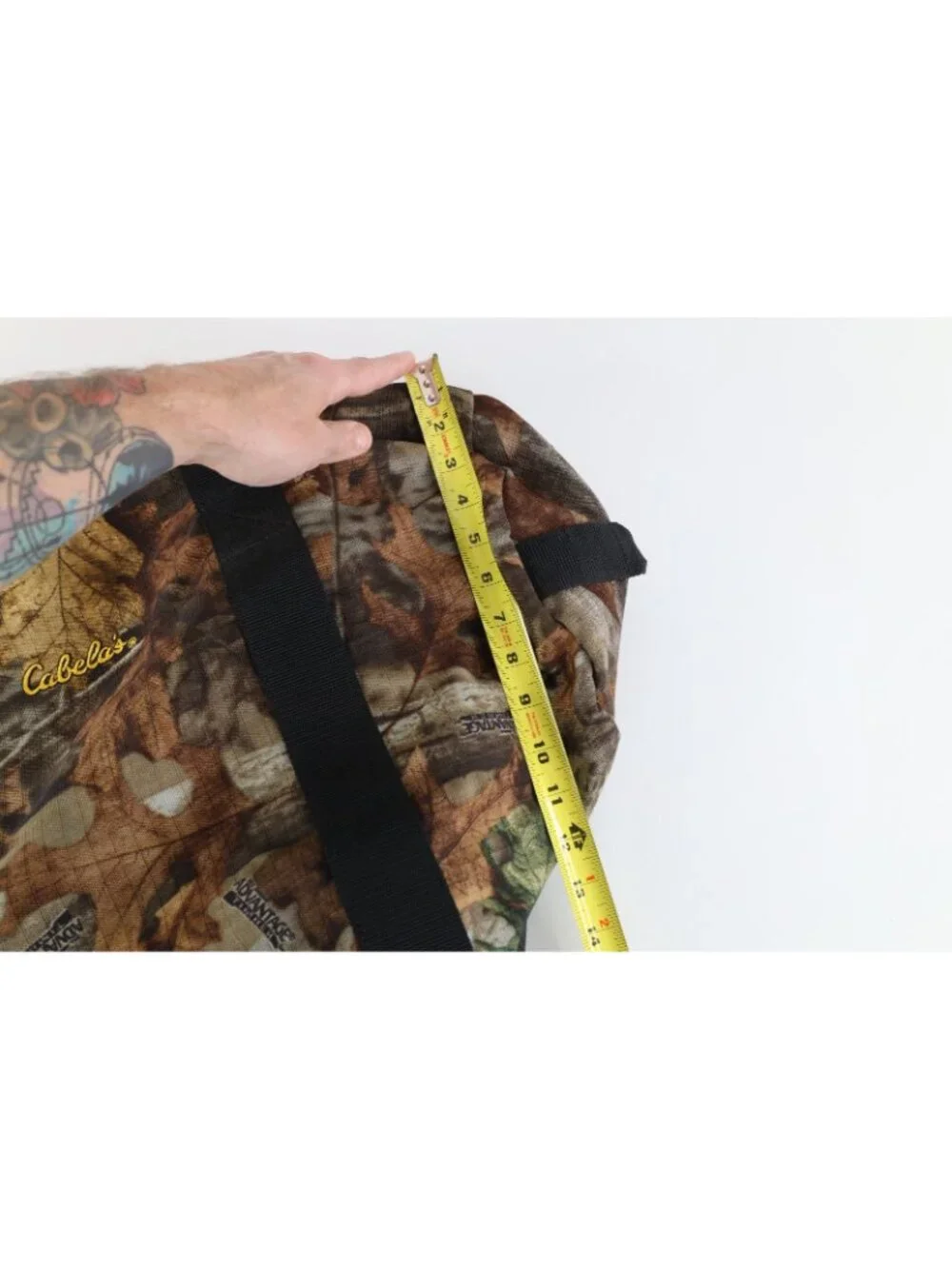 Vtg 90s Y2K Cabelas Ripstop Camouflage Handled Duffel Bag Carry On Ammo Bag